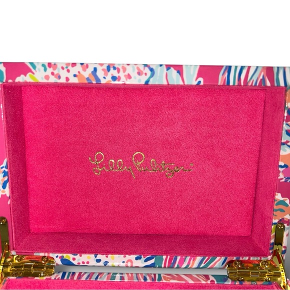 Lilly Pulitzer Jewelry Box- Dragonfruit Sunken Treasure Pattern - Picture 2 of 6